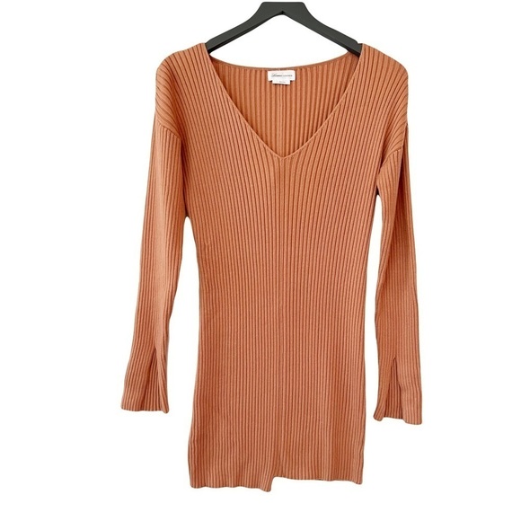 Lovers + Friends Rib Knit Long Sleeve Sweater Mini Dress Size Small - Picture 1 of 12